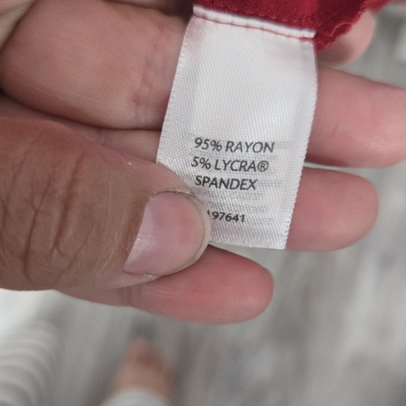 J. Jill Wearever Collection Dress Long Sleeve Side Knot Size Medium Red Midi - Picture 4 of 7